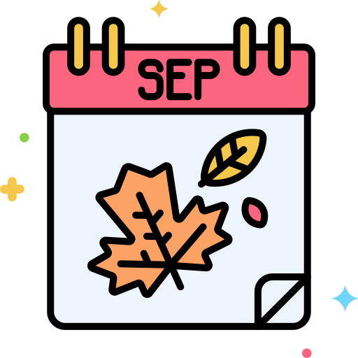 Stylized Calendar Icon for September