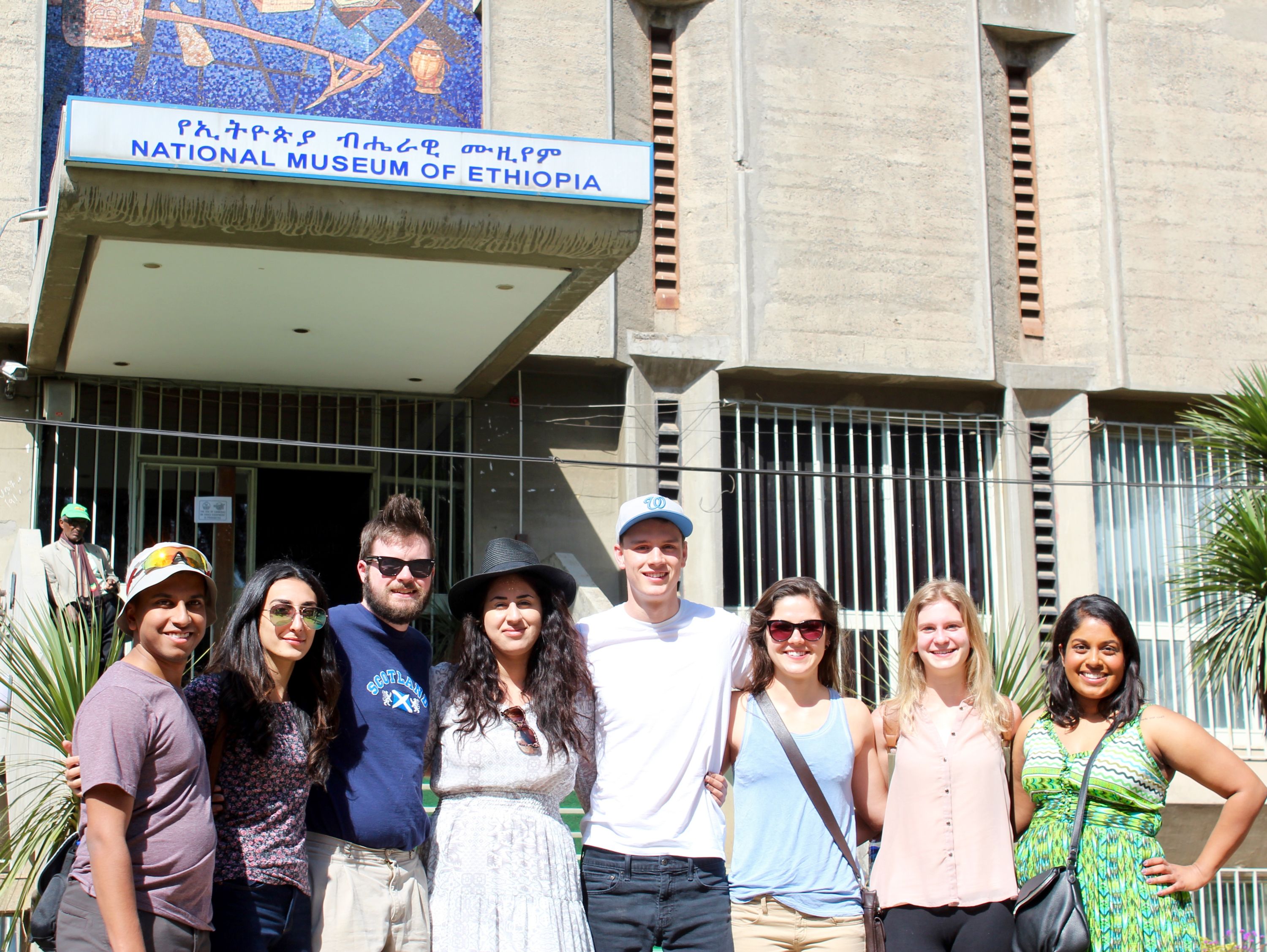 King's Political Science students at the National Museum of Ethiopia 