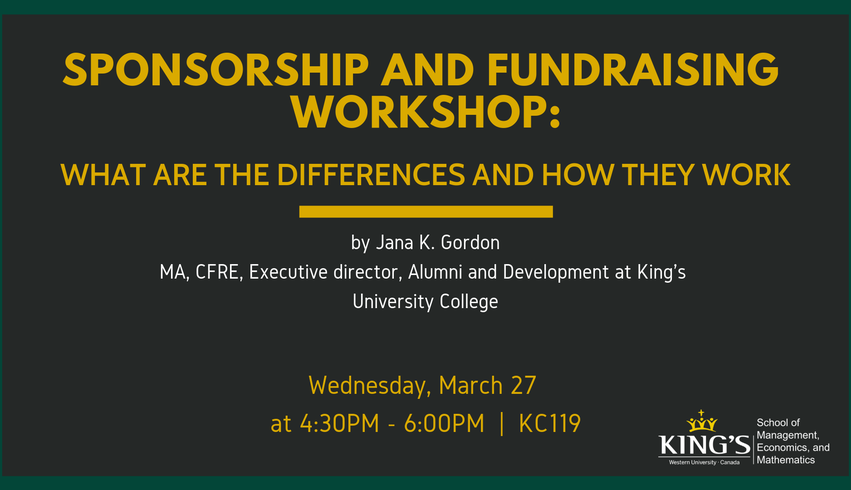 Sponsorship and Fundraising Workshop: What Are the Differences and How They Work