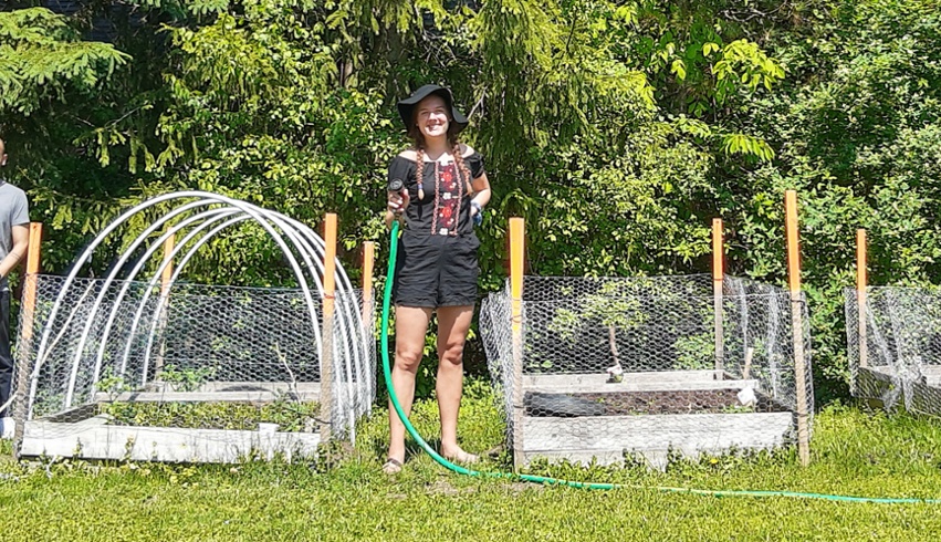 Residence students use garden for personal growth