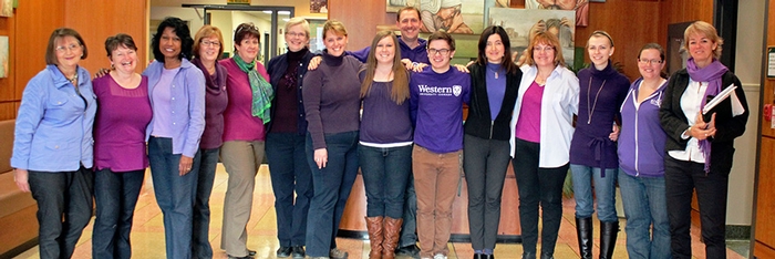 Shine the Light on Woman Abuse - King's Goes Purple