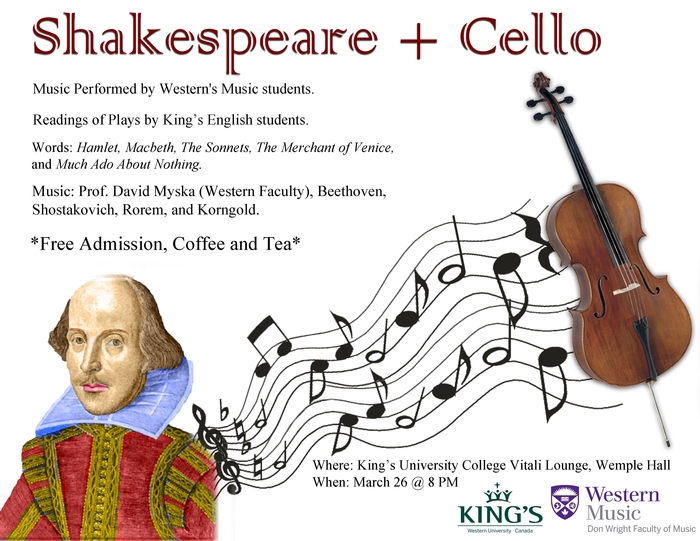 King's Department of Modern Languages sets Shakespeare's words to music with Western's Faculty of Music