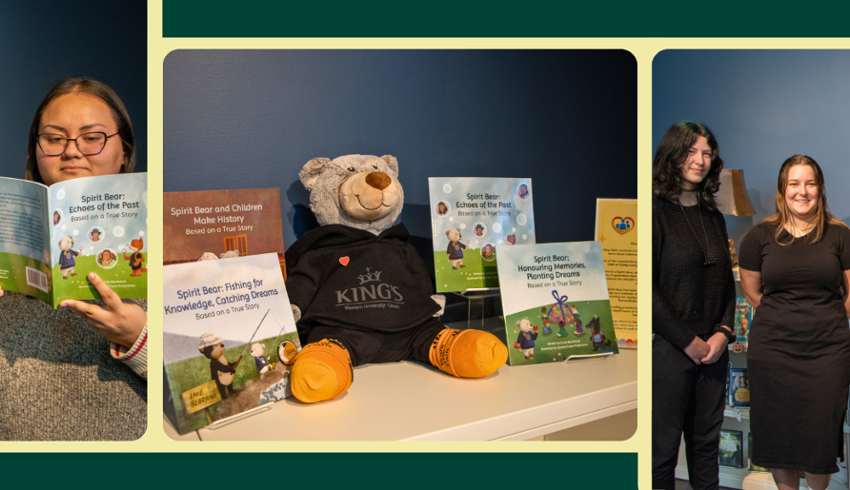 Spirit Bear finds home at King's Library after student trip to Ottawa