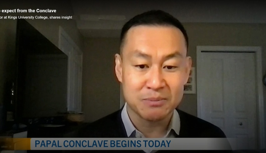 Dr. Yenson speaks to media about conclave to choose next pope