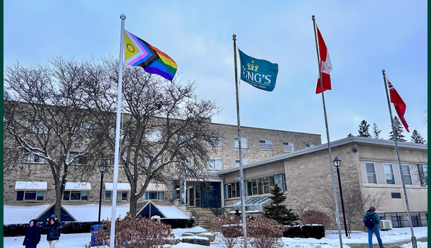 Intersex-Inclusive Progress Pride flag flies at King's