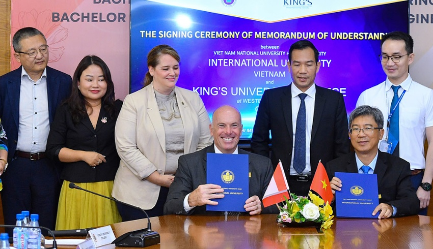 King's signs MOU with International University, Viet Nam National University Ho Chi Minh City