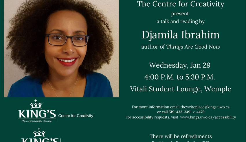 A talk and reading by Djamila Ibrahim